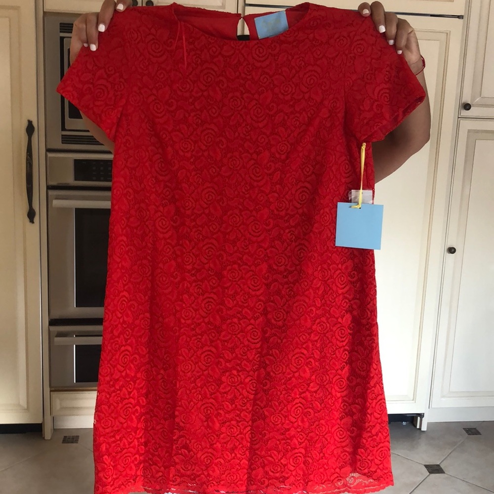 Cece lace red dress - Picture 2 of 5